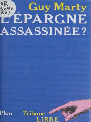 cover image of L'Épargne assassinée ?